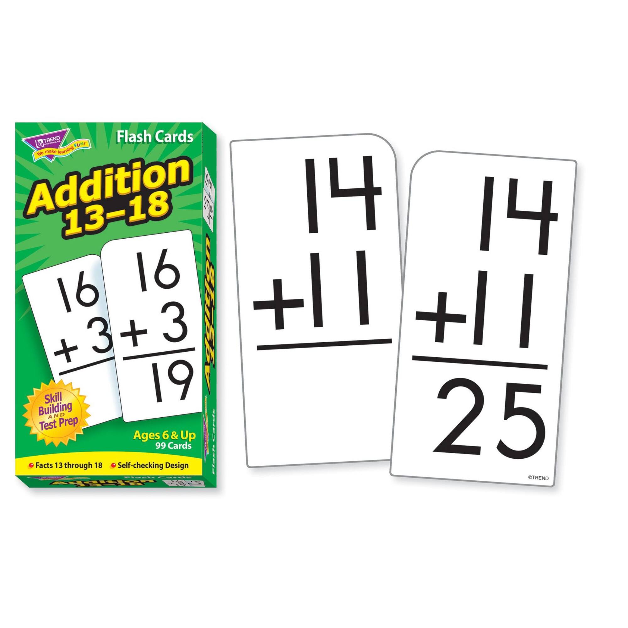 Trend Enterprises® Addition 13-18 Skill Drill Flash Cards